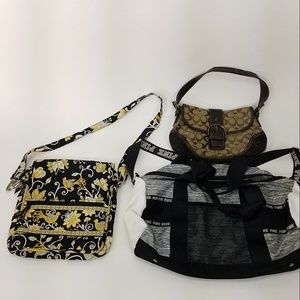 Purse Lot- Coach, Vera Bradley, VS Pink Duffle